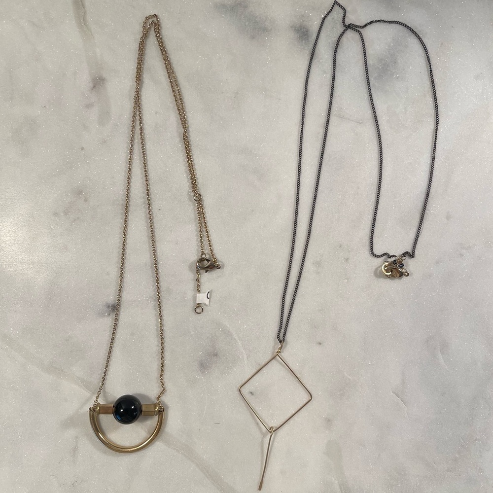NWOT Bohemian geometric necklace bundle